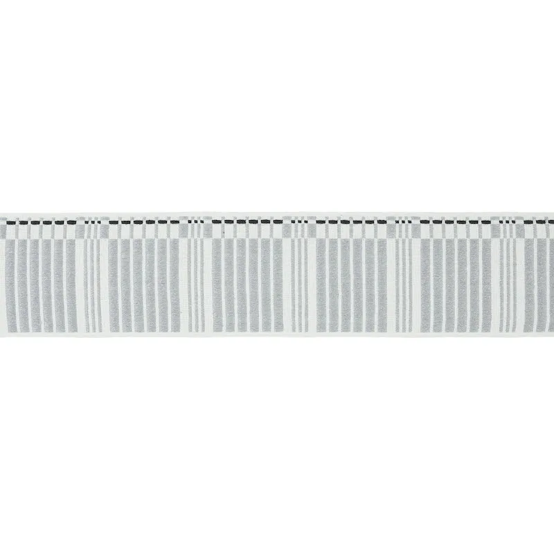 Schumacher Carmo Tape Wide trim in Silver & Black (79211)