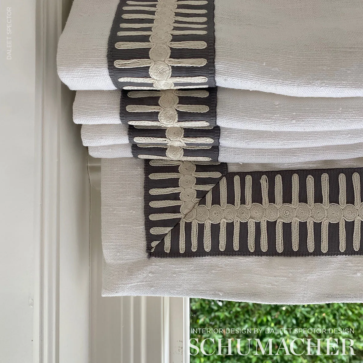 Schumacher Castille Tape trim in Grey (70745)