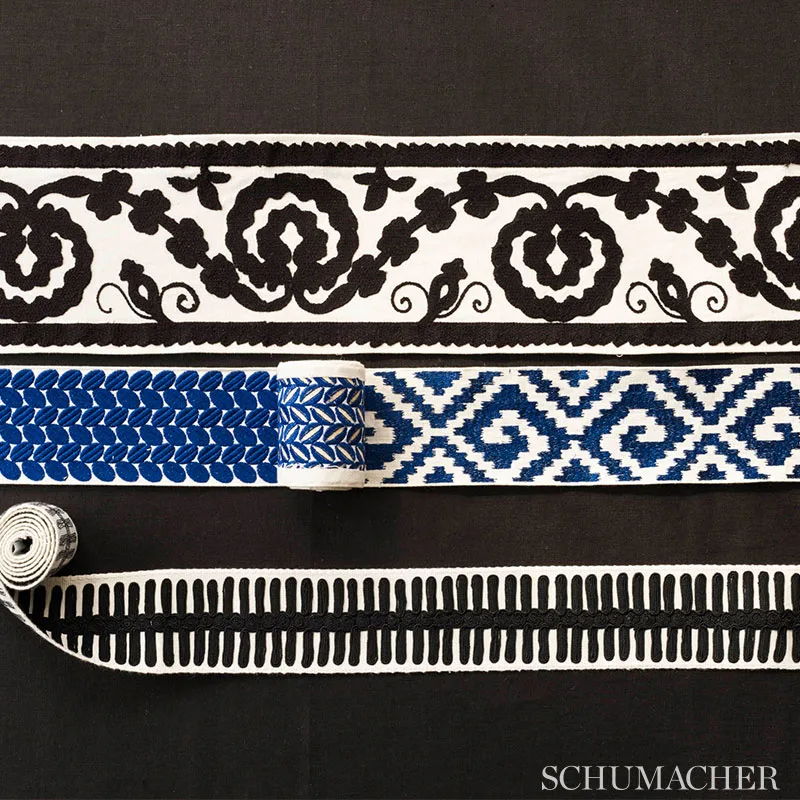 Schumacher Castille Tape trim in Navy (70743)
