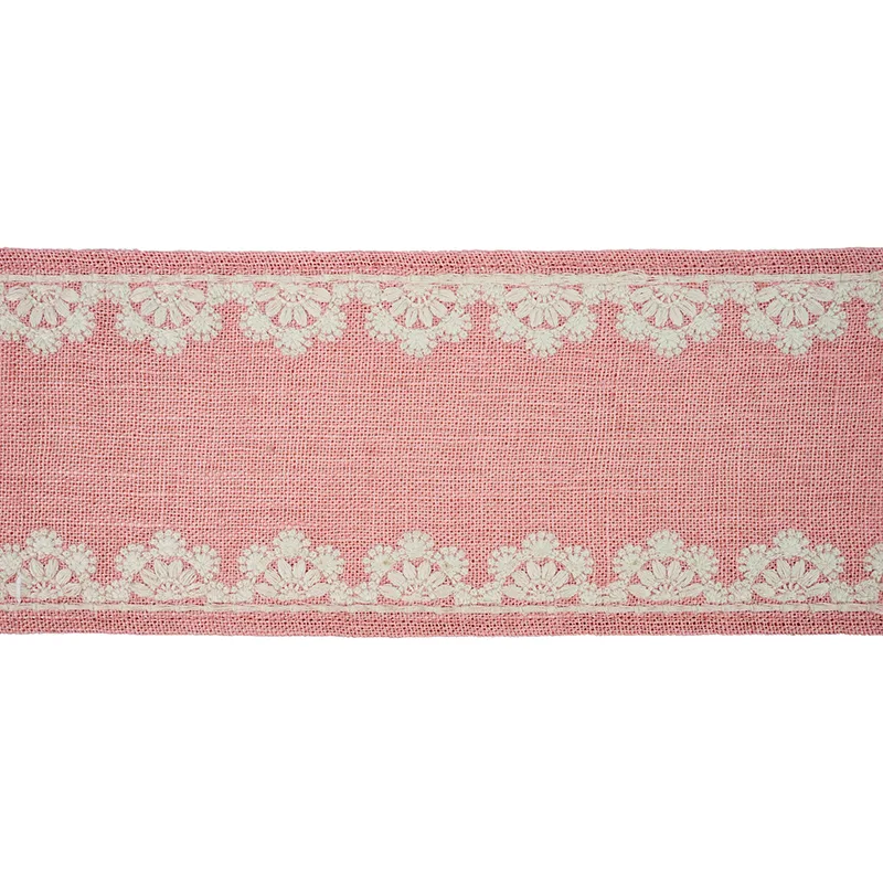 Schumacher Cecily Tape trim in Rose (77572)