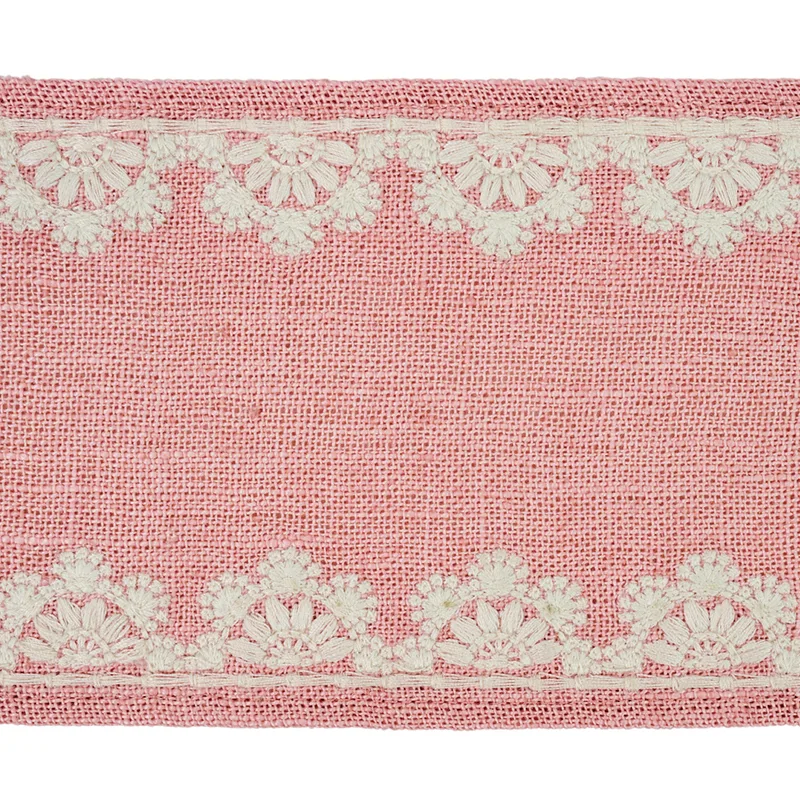 Schumacher Cecily Tape trim in Rose (77572)