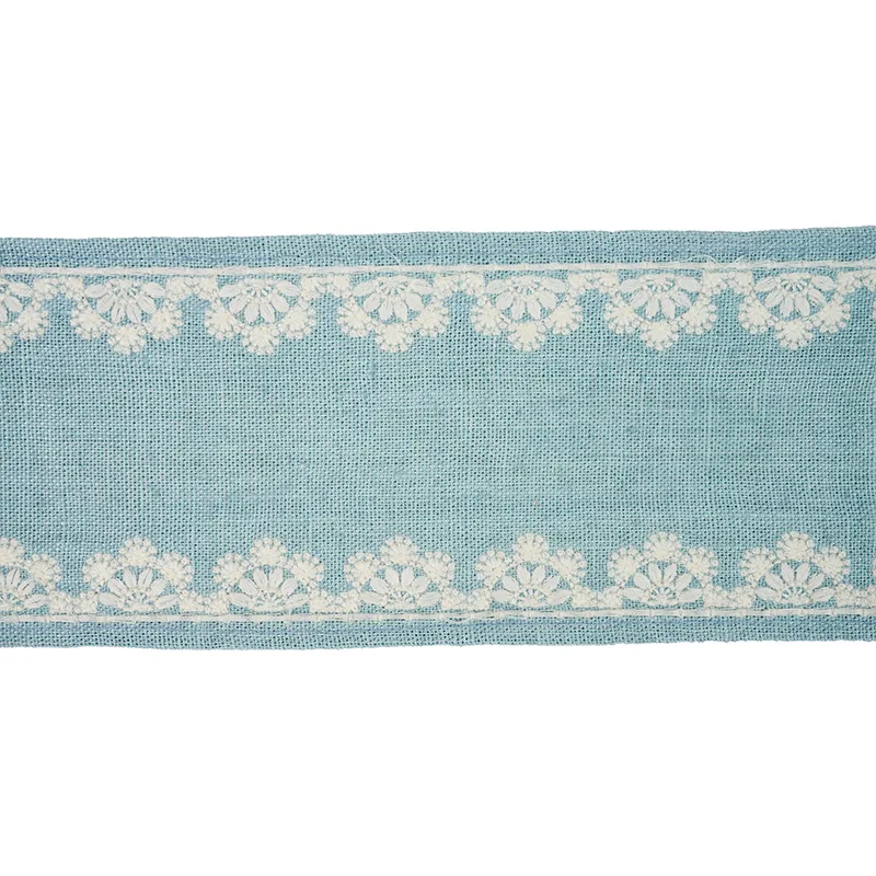 Schumacher Cecily Tape trim in Sky (77571)