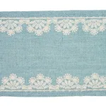 Schumacher Cecily Tape trim in Sky (77571)