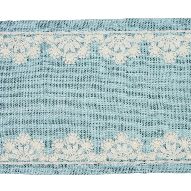 Schumacher Cecily Tape trim in Sky (77571)