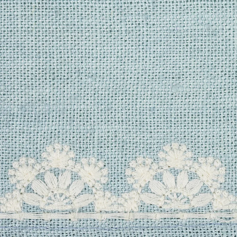Schumacher Cecily Tape trim in Sky (77571)