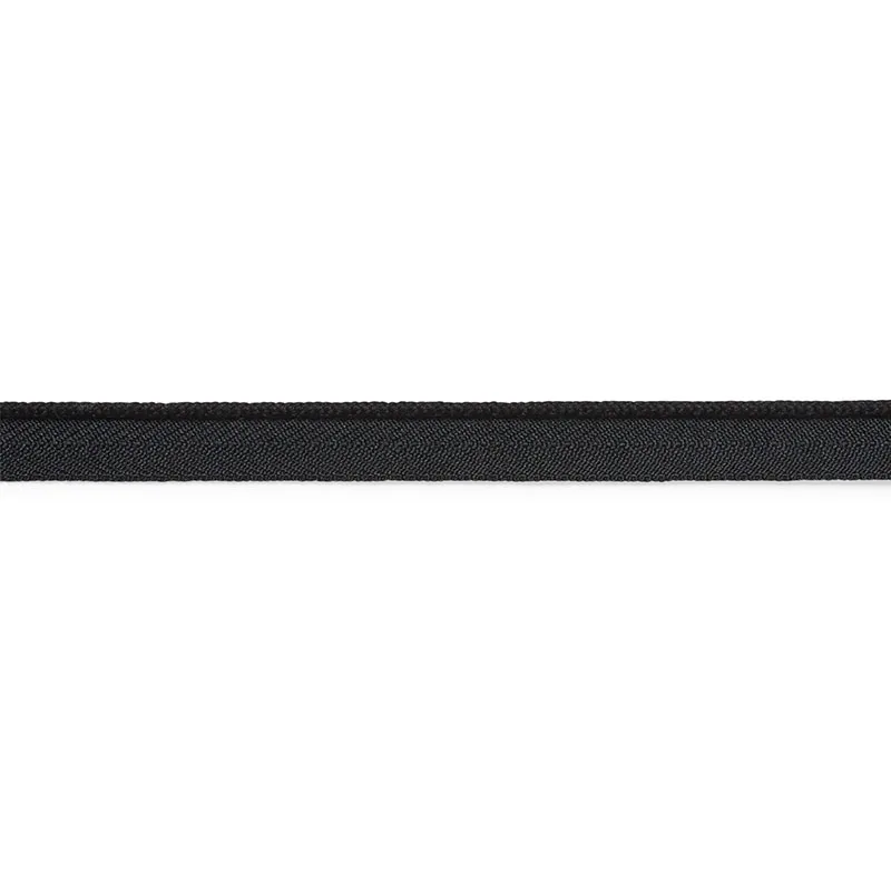 Schumacher Cedric Cotton Lip Cord Narrow trim in Black (74765)