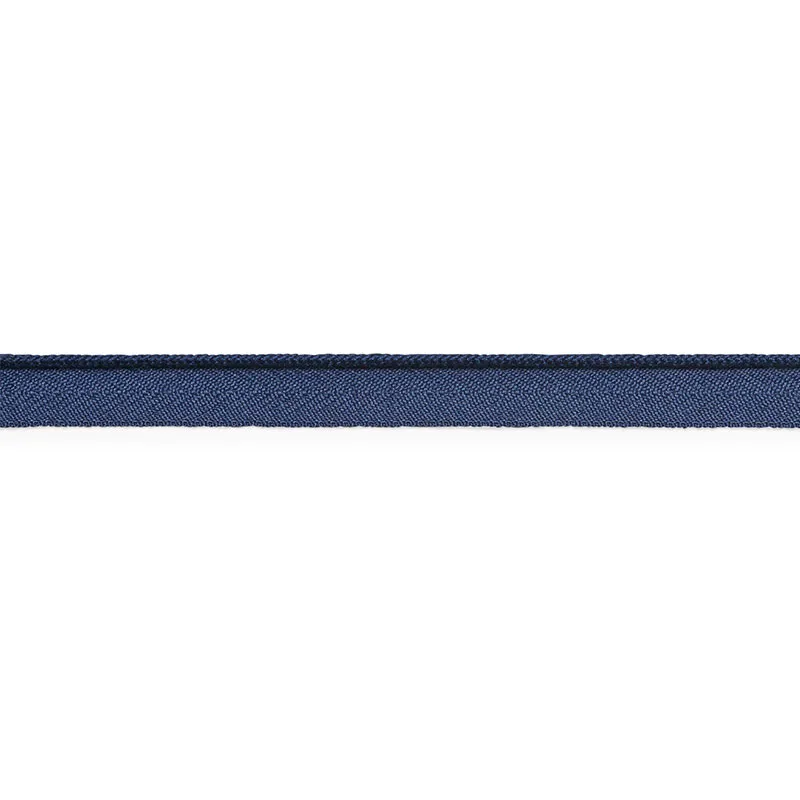 Schumacher Cedric Cotton Lip Cord Narrow trim in Navy (74764)