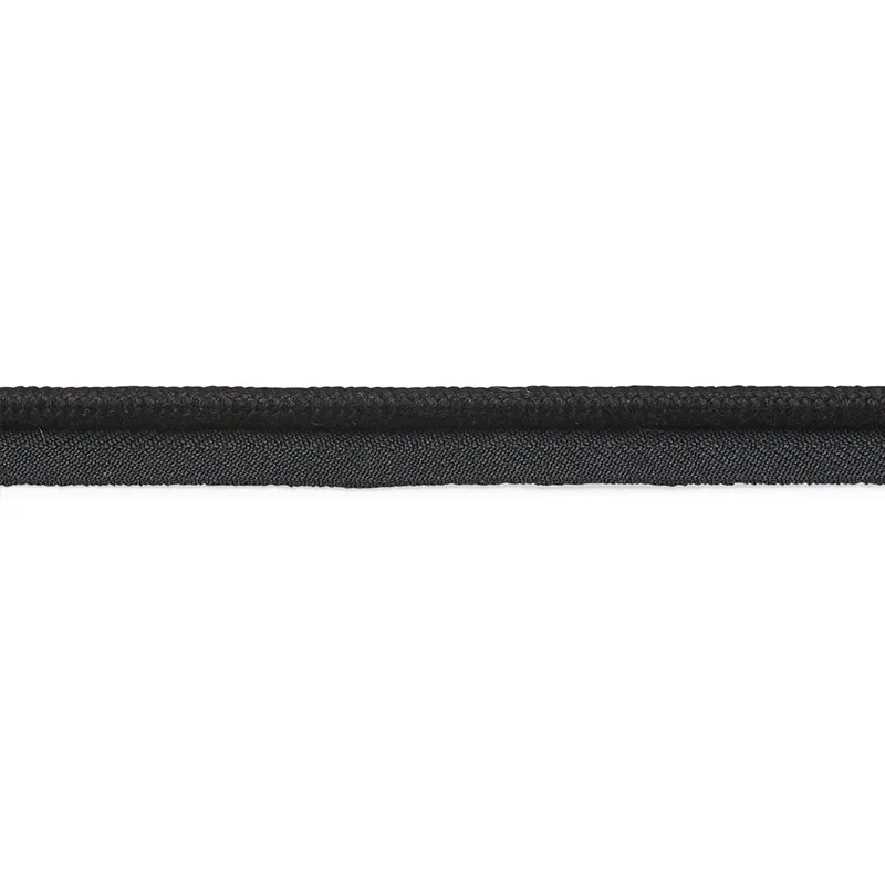 Schumacher Cedric Cotton Lip Cord Wide trim in Black (74805)