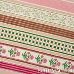 85450 | Chequer Hand Block Trim - Green Schumacher Chequer Hand Block Trim in Green (85450)