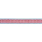 85451 | Chequer Hand Block Trim - Pink Schumacher Chequer Hand Block Trim in Pink (85451)