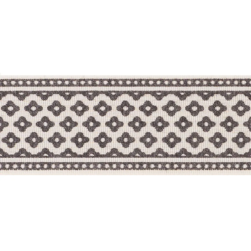 Schumacher Cherie Tape trim in Charcoal (72312)