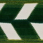 80182 | Chevron Strie Velvet Tape - Emerald Schumacher Chevron Strie Velvet Tape trim in Emerald (80182)