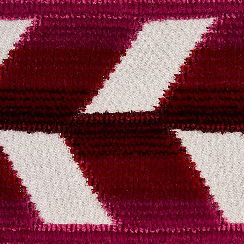 80183 | Chevron Strie Velvet Tape - Garnet Schumacher Chevron Strie Velvet Tape trim in Garnet (80183)