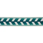 80181 | Chevron Strie Velvet Tape - Peacock Schumacher Chevron Strie Velvet Tape trim in Peacock (80181)