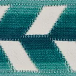 80181 | Chevron Strie Velvet Tape - Peacock Schumacher Chevron Strie Velvet Tape trim in Peacock (80181)