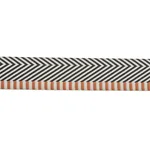 76110 | Chevron Twill Tape - Black Schumacher Chevron Twill Tape trim in Black (76110)