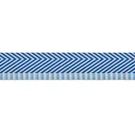 76113 | Chevron Twill Tape - Blue Schumacher Chevron Twill Tape trim in Blue (76113)