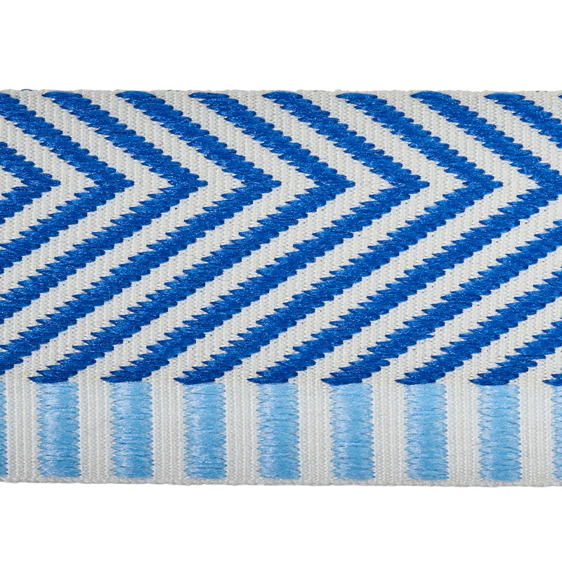 Schumacher Chevron Twill Tape trim in Blue (76113)