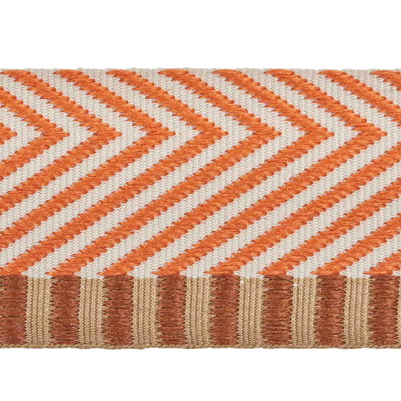 Schumacher Chevron Twill Tape trim in Orange (76112)