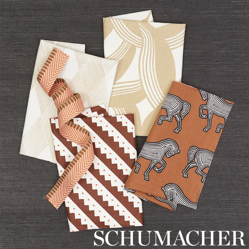76112 | Chevron Twill Tape - Orange Schumacher Chevron Twill Tape trim in Orange (76112)