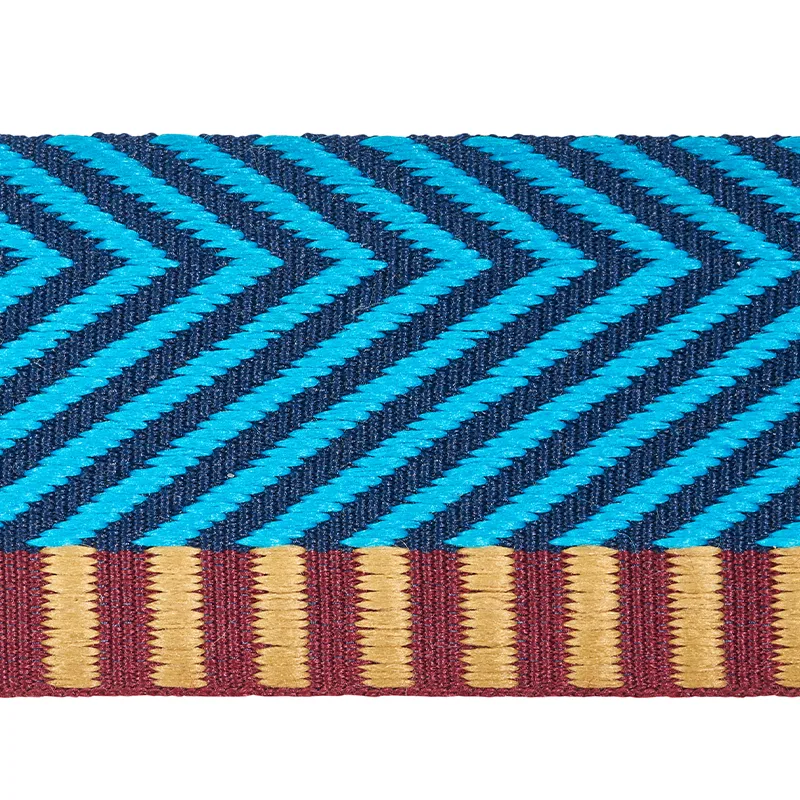 Schumacher Chevron Twill Tape trim in Peacock (76114)
