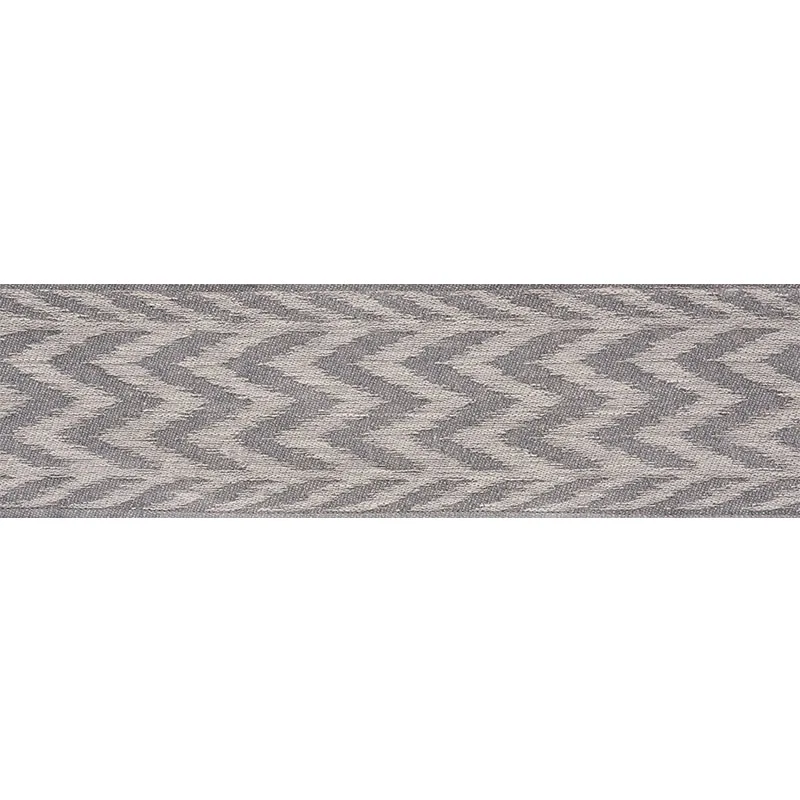 Schumacher Chevron Woven Tape trim in Grey (74251)