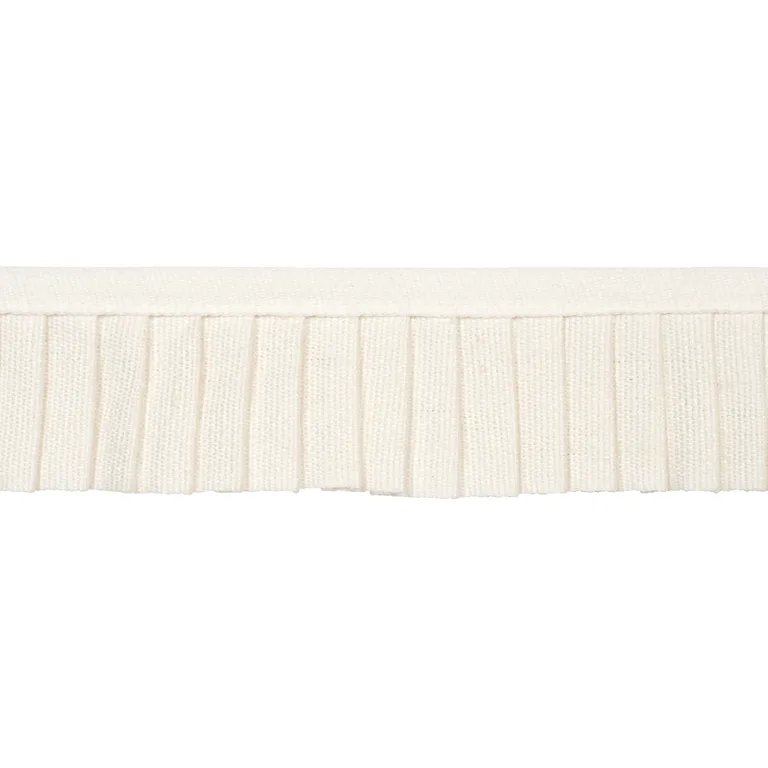 Schumacher Clara Pleated Tape trim in Ivory (85962)