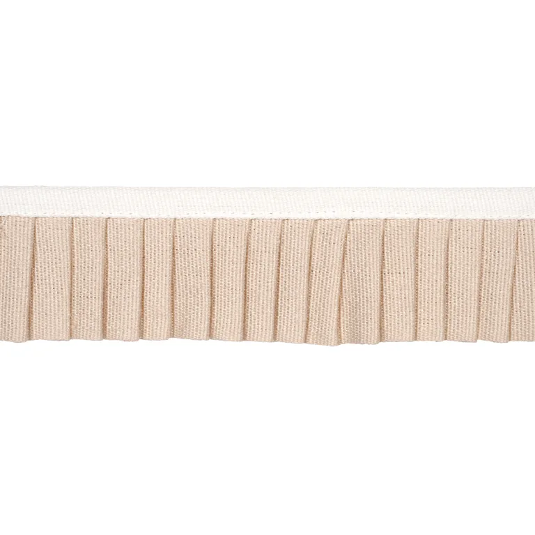 Schumacher Clara Pleated Tape trim in Neutral (85961)