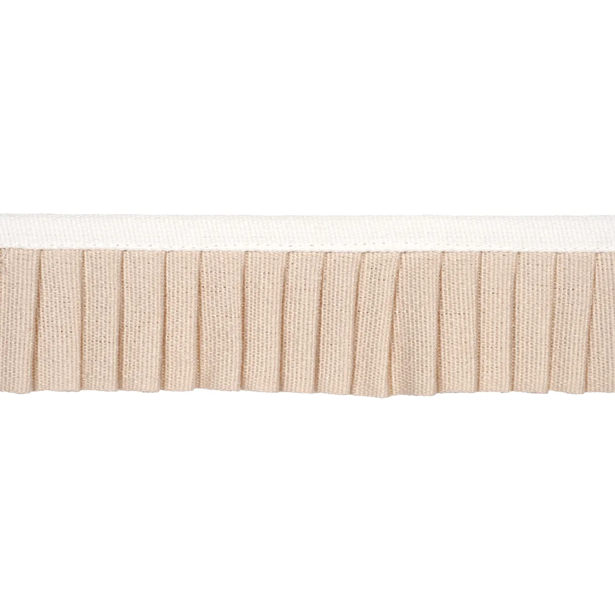 Schumacher Clara Pleated Tape trim in Neutral (85961)