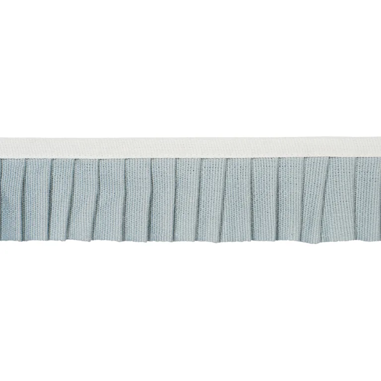 Schumacher Clara Pleated Tape trim in Sky (85960)