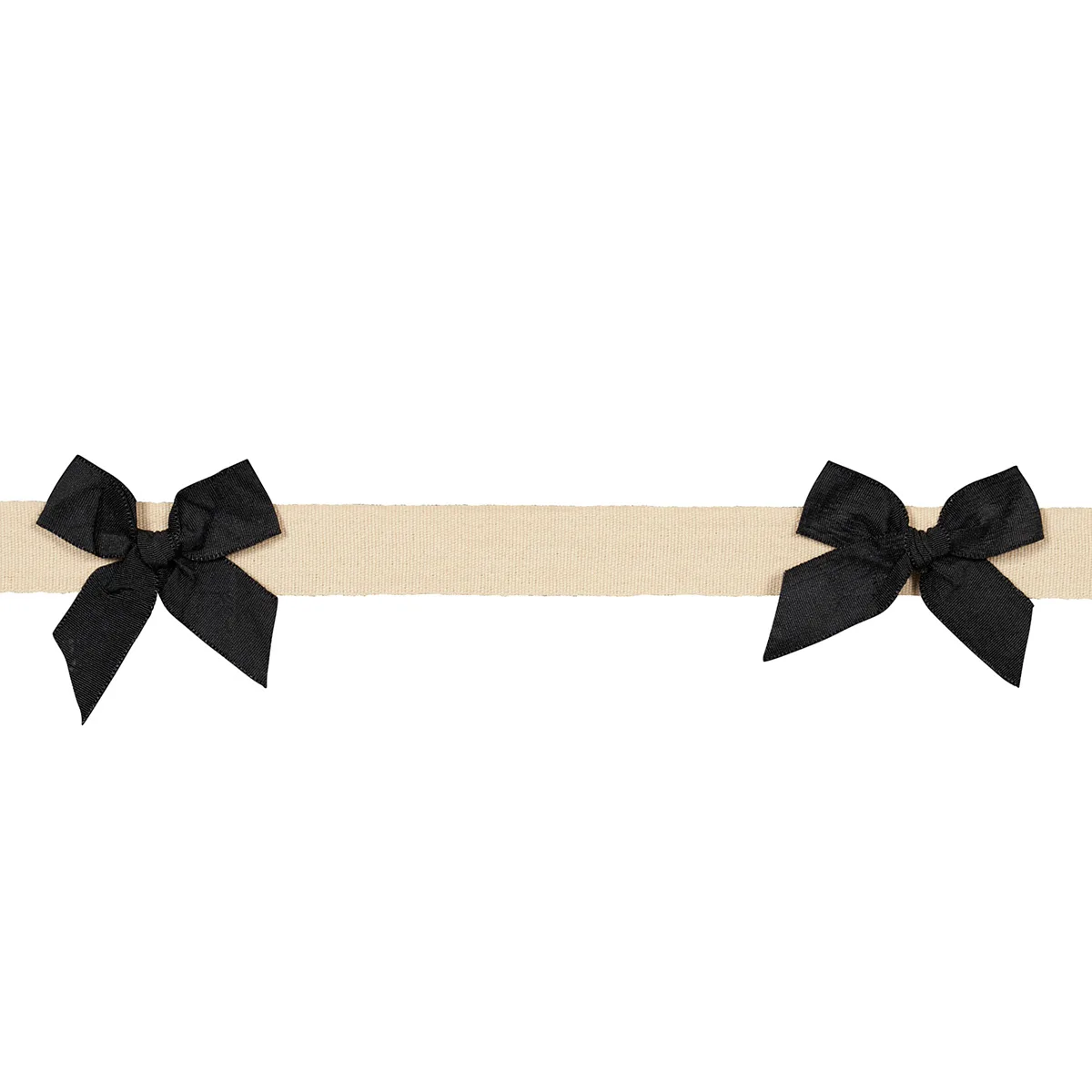 Schumacher Claudia Tape trim in Black on Neutral (82471)