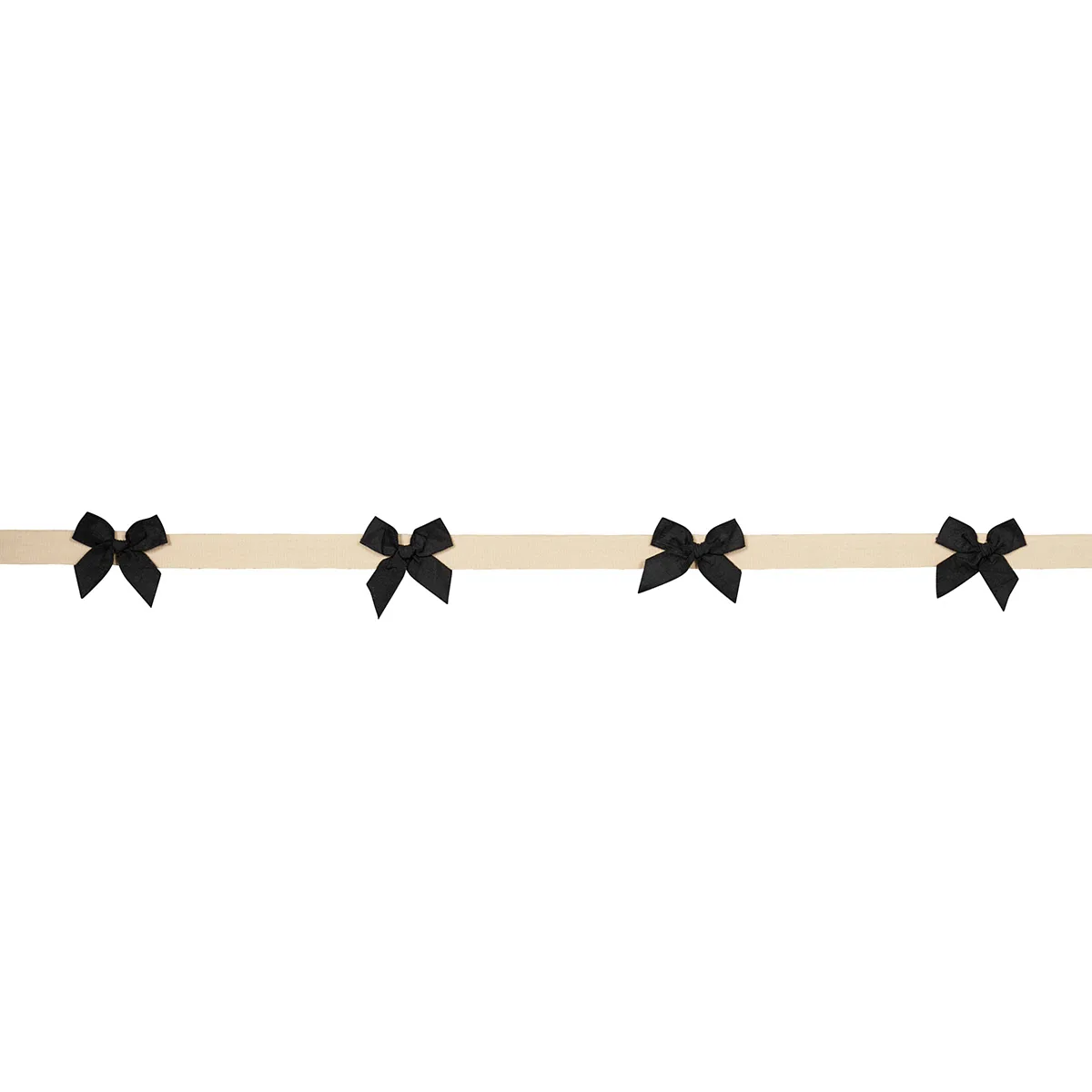 Schumacher Claudia Tape trim in Black on Neutral (82471)