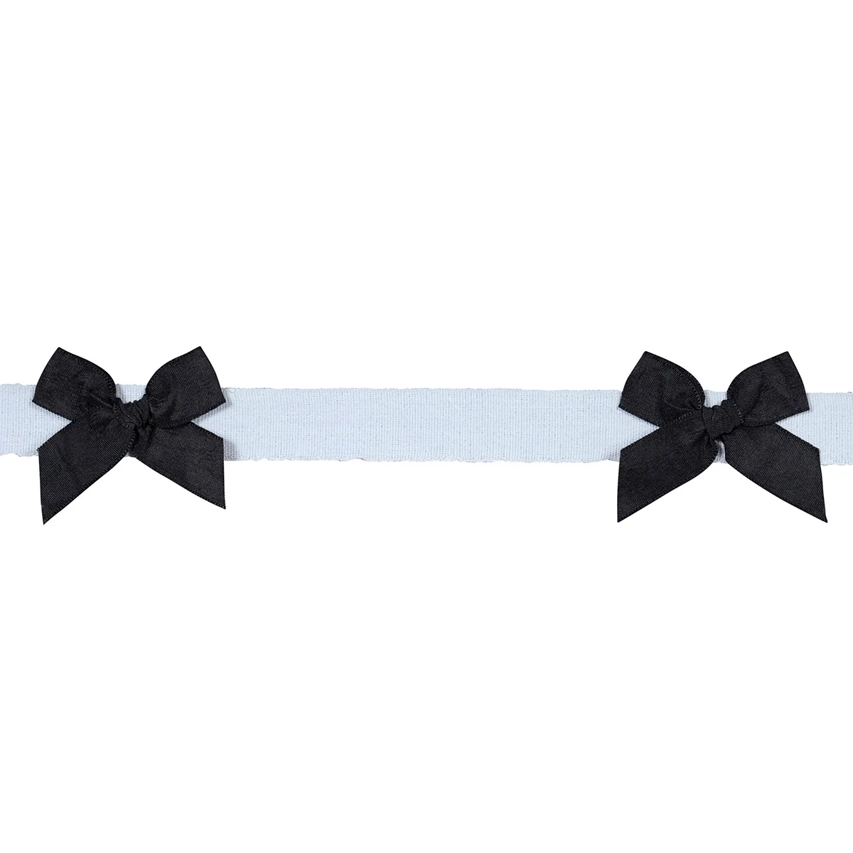 Schumacher Claudia Tape trim in Black on Sky (82470)