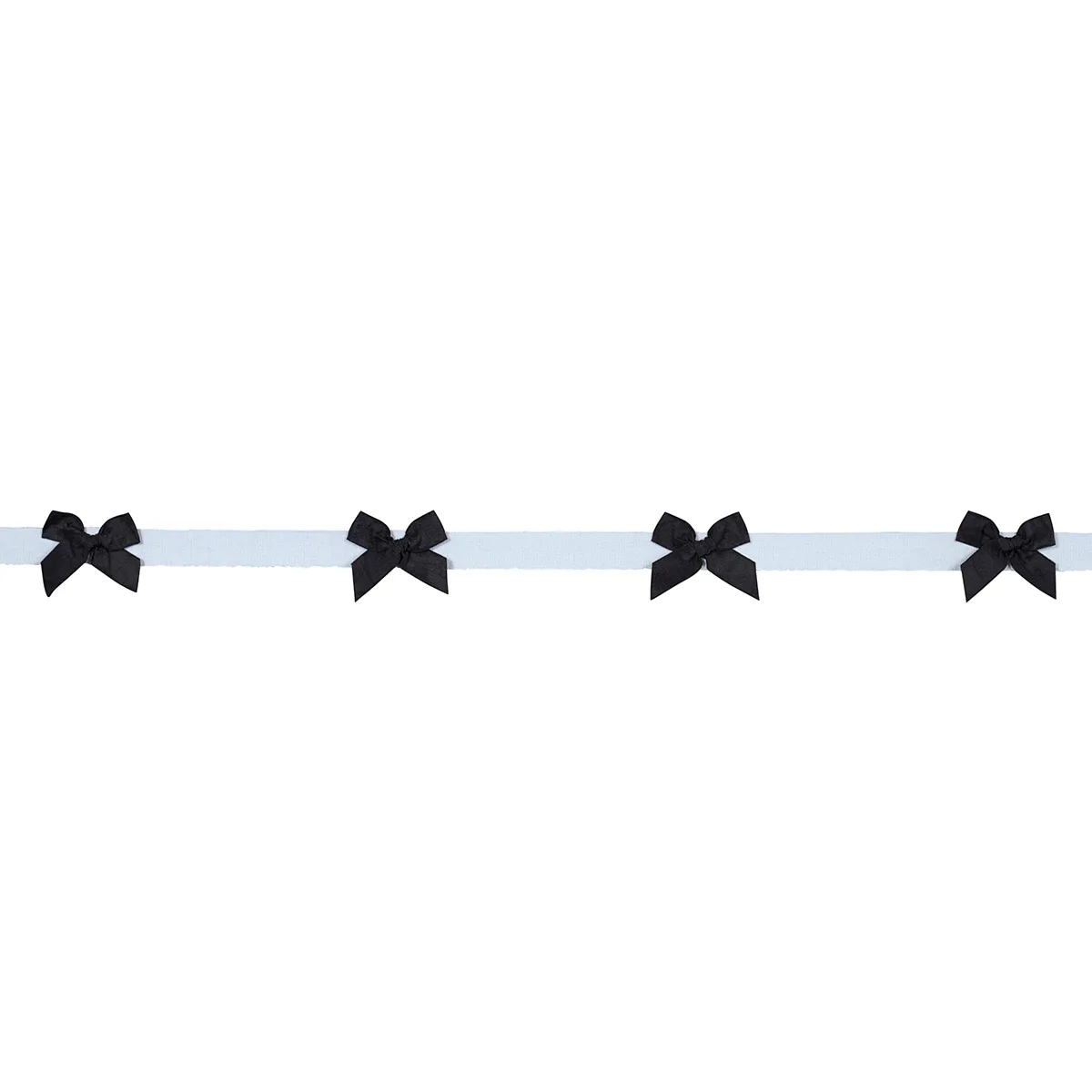 Schumacher Claudia Tape trim in Black on Sky (82470)