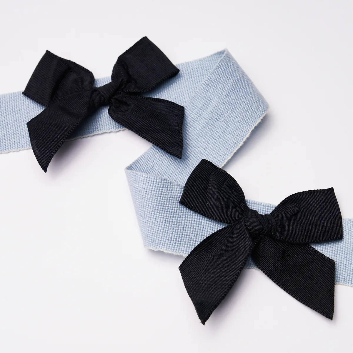 82470 | Claudia Tape - Black on Sky Schumacher Claudia Tape trim in Black on Sky (82470)