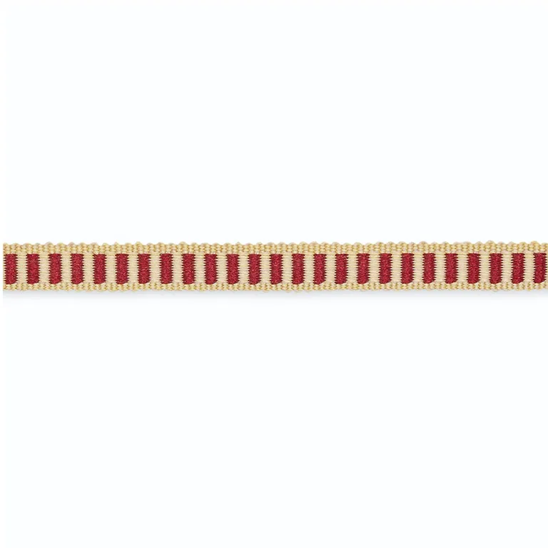 Schumacher Claudine Cotton Gimp trim in Claret/Antique Gold (G500-3)