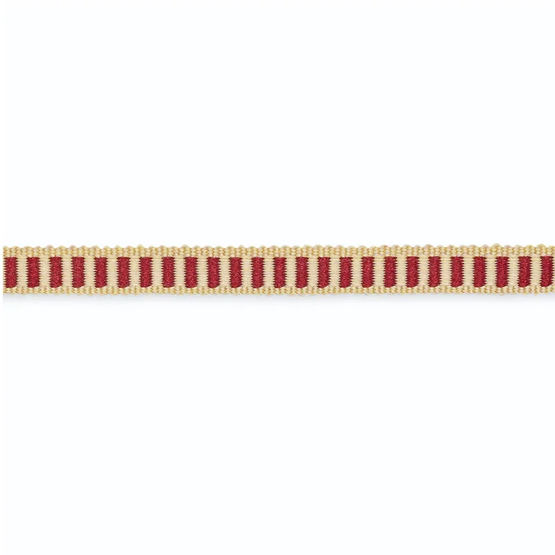 Schumacher Claudine Cotton Gimp trim in Claret/Antique Gold (G500-3)