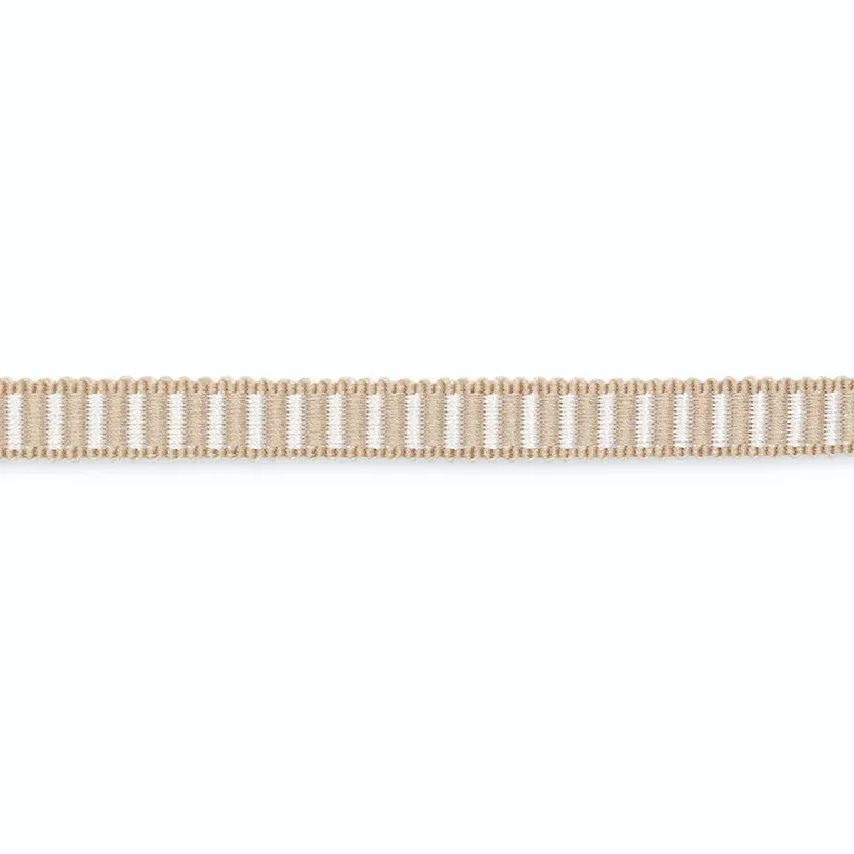 Schumacher Claudine Rayon Gimp 1/2" trim in Sandstone/White (G500-9)