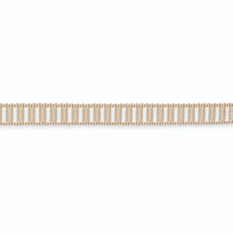 Schumacher Claudine Rayon Gimp 1/2" trim in Sandstone/White (G500-9)