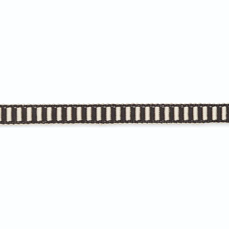 Schumacher Claudine Silk Gimp 1/2" trim in Obsidian/Pewter (G500-13)