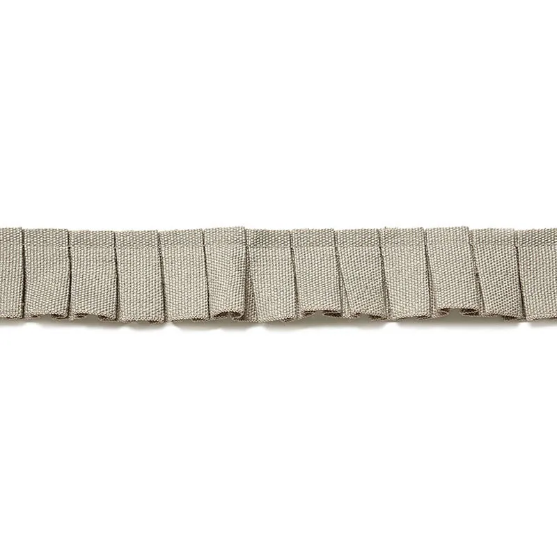 Schumacher Colette Pleated Ruche trim in Greige (65481)