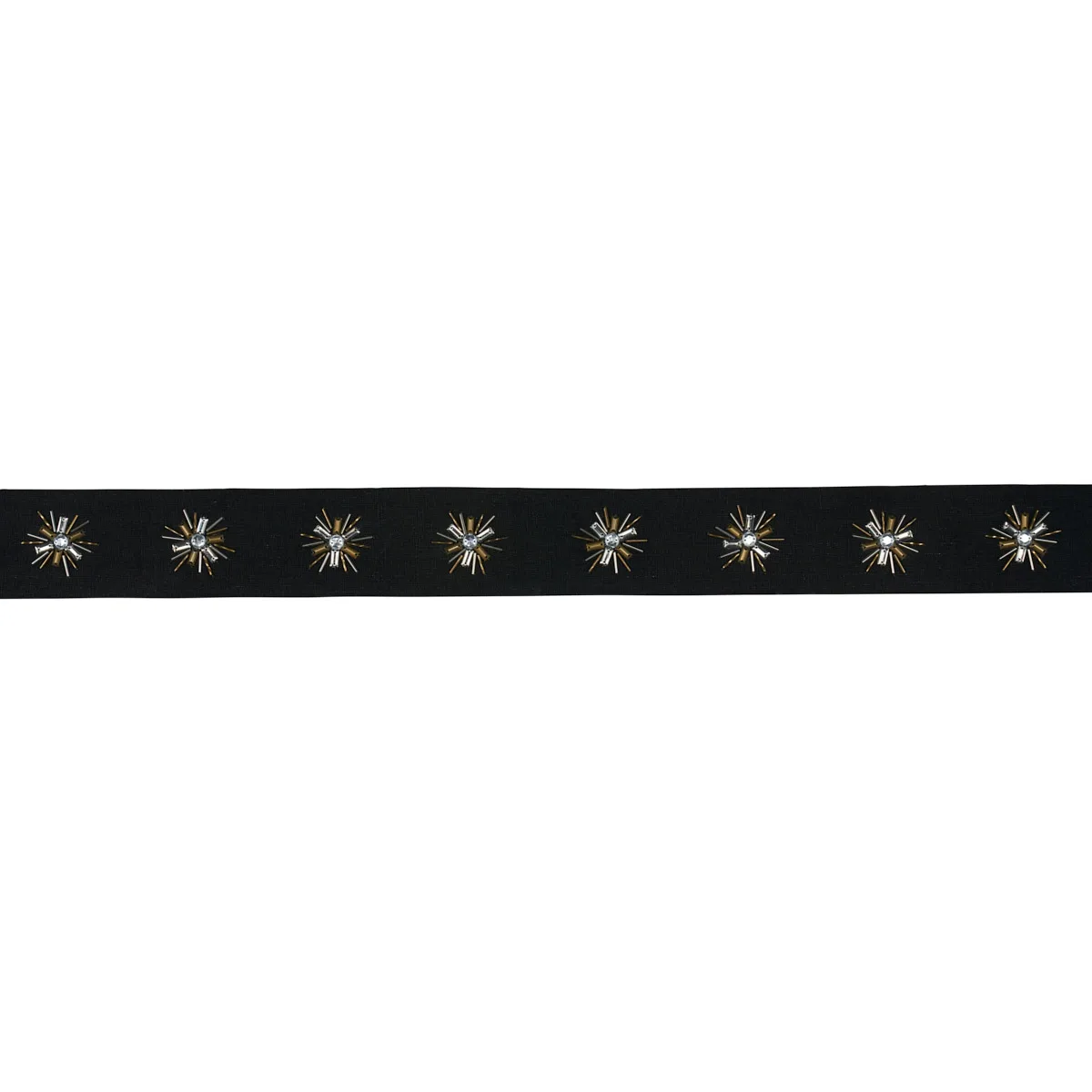 Schumacher Constellation Beaded Tape trim in Black (81191)