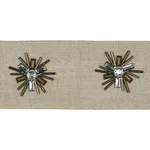 81190 | Constellation Beaded Tape - Linen Schumacher Constellation Beaded Tape trim in Linen (81190)