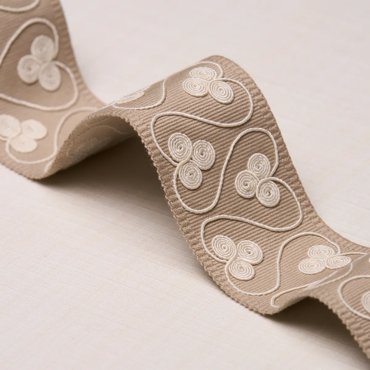 Schumacher Coquette Tape trim in Dove (72745)