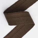 Schumacher Cotton Strié Tape Medium trim in Chestnut (83942)