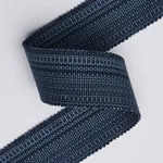 Schumacher Cotton Strié Tape Medium trim in Indigo (83941)