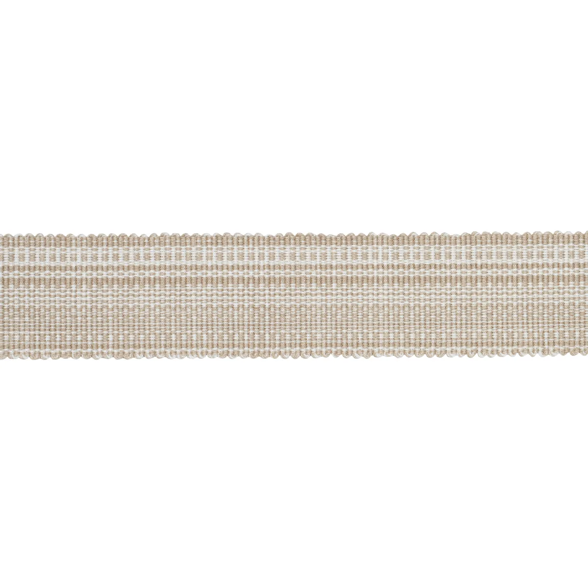 Schumacher Cotton Strié Tape Medium trim in Sand (83940)
