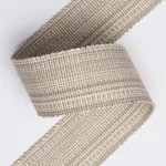 83940 | Cotton Strié Tape Medium - Sand Schumacher Cotton Strié Tape Medium trim in Sand (83940)