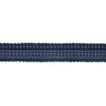 83950 | Cotton Strié Tape Narrow - Indigo Schumacher Cotton Strié Tape Narrow trim in Indigo (83950)