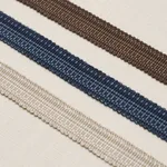 83950 | Cotton Strié Tape Narrow - Indigo Schumacher Cotton Strié Tape Narrow trim in Indigo (83950)